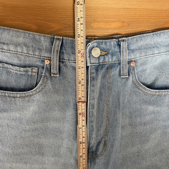 RSQ 90's Jean Light Wash High Rise Relaxed Straight Tapered Denim Blue Wmns 28 - Picture 10 of 11